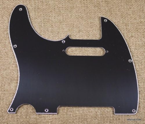 3 Ply Left Handed Guitar Pickguard Fits Fender Tele Telecaster Standard -BLACK (B57)