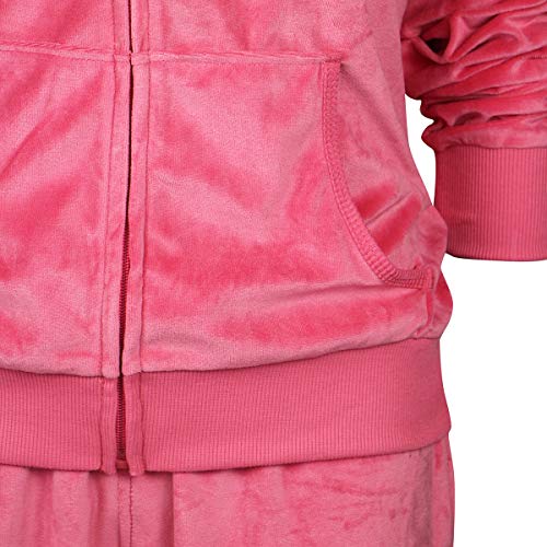 Image of LeeHanTon Womens Jogging Suits Sets Running Velour Outfit Zipper Warm Up 2 Pieces Hoodie and Pant Tracksuit