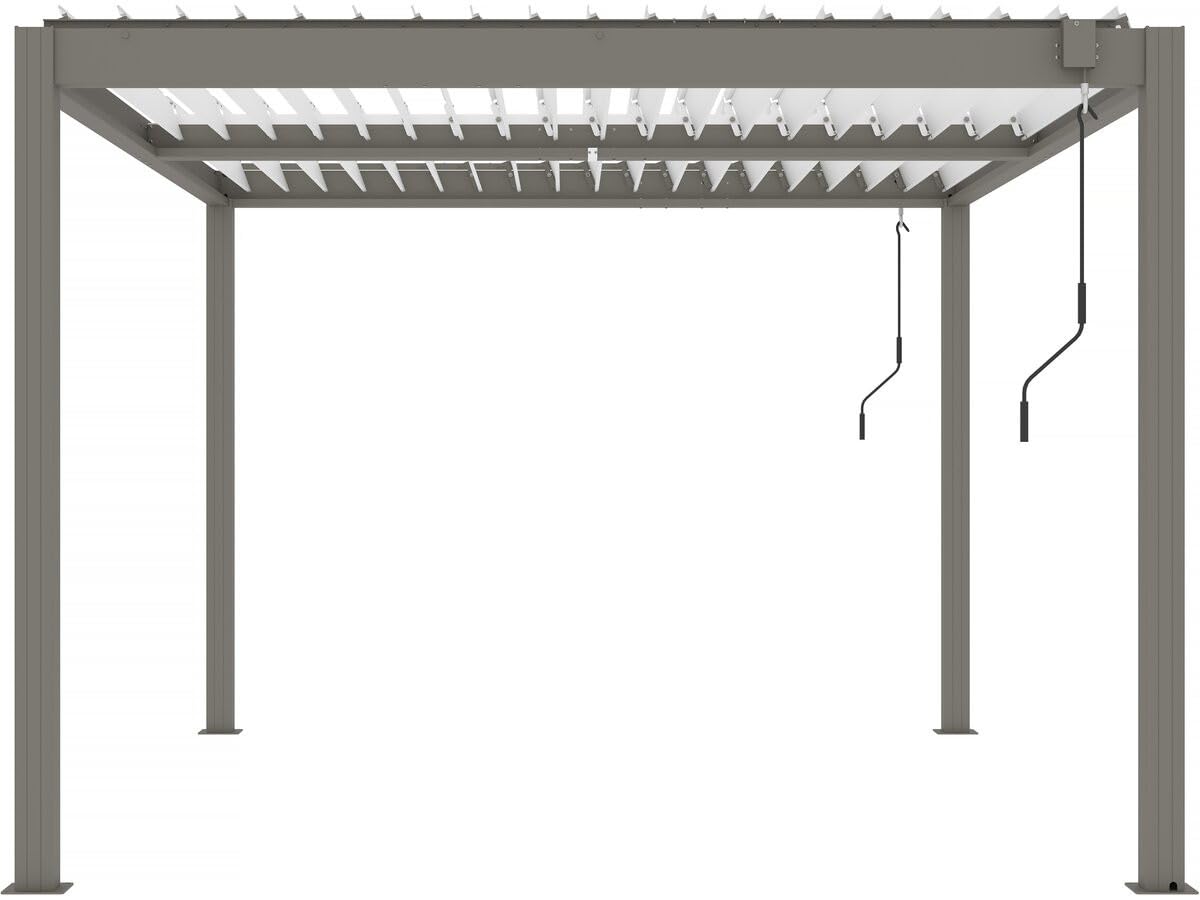 Pergola bioclimatica "Windsor" - 3 x 4 m - Taupe