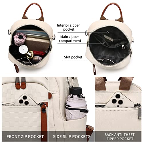 Image of Genuine Leather Backpack Purse For Women | Fashion Convertible Ladies Shoulder Bag