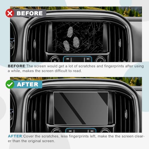 Image of CDEFG 2022 2023 Silverado Screen Protector for 2023 Silverado / 2022 2023 GMC Sierra 1500 7 inch Touchscreen Protector Navigation Display Tempered Glass Screen Protector 2022 2023 Silverado Accessories