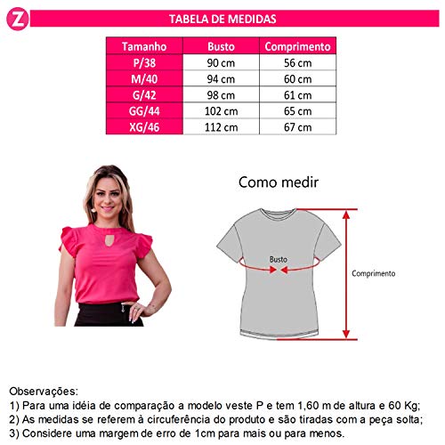 Blusa Feminina Gota Manga Curta Poa Viscose Moda Evangélica (P/38, Azul)