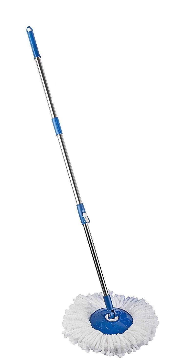 Blumfye Spin Mop Broom Handle Stick with Microfiber Head Refill Stainless Steel Pole for 360° Floor Cleaning (Random Colors) (B07QPKKYMB) Amazon Price History, Amazon Price Tracker