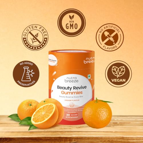 Image of Hair Gummies For Women and Men | 60 Days Pack | Beauty Gummies For Hair Growth, Skin Glow & Strong Nails | Orange Flavour
