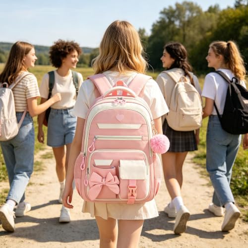 Mochila escolar antirrobo con puerto de carga y estuche escolar para secundaria 2