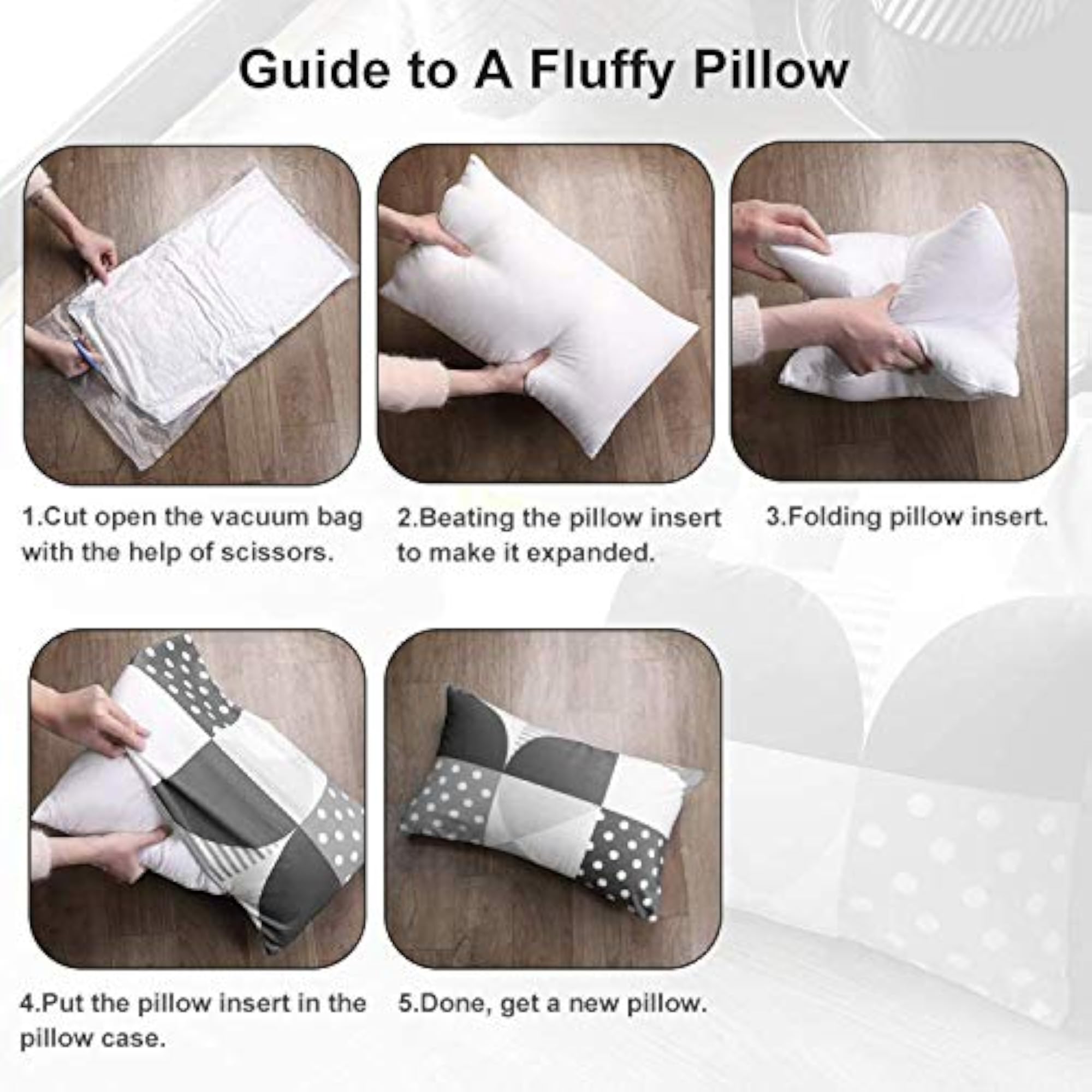 Soft Throw Inserts with Microfiber Filling, Pack of 2