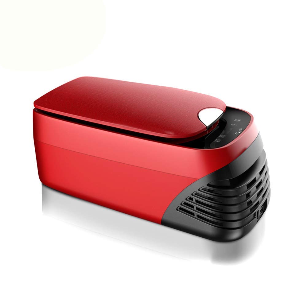 Nevera portátil de 8 litros, refrigerador pequeño para coche, refrigerador eléctrico de 12 V/24 V, panel LCD digital, silencio, mini refrigerador para coche para viajes en casa, refrigerador cosmético