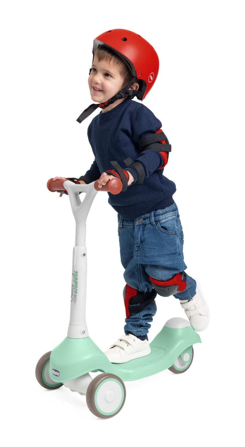 Chicco My First Scooter hulajnoga dziecięca, hulajnoga dziecięca, lekka i łatwa do przenoszenia, antypoślizgowa podstawa, 2-4 lata, 3 gumowe kółka, maks. 20 kg, pomysł na prezent