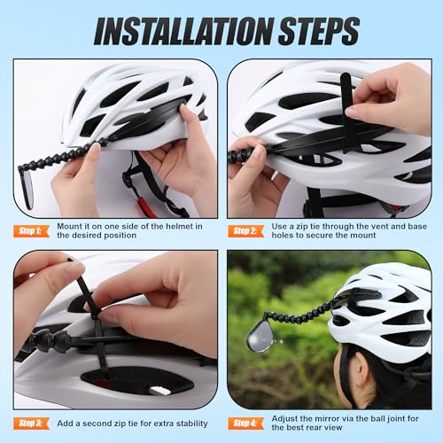 Enhon Bike Helmet Mirror with Reflector