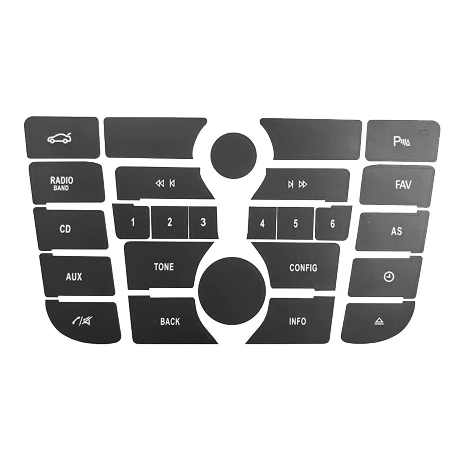 Button Sticker Compatible with Buick for Excelle Car CD Audio Button Climate Control AC Panel Centrel Console Repair Stickers Decal