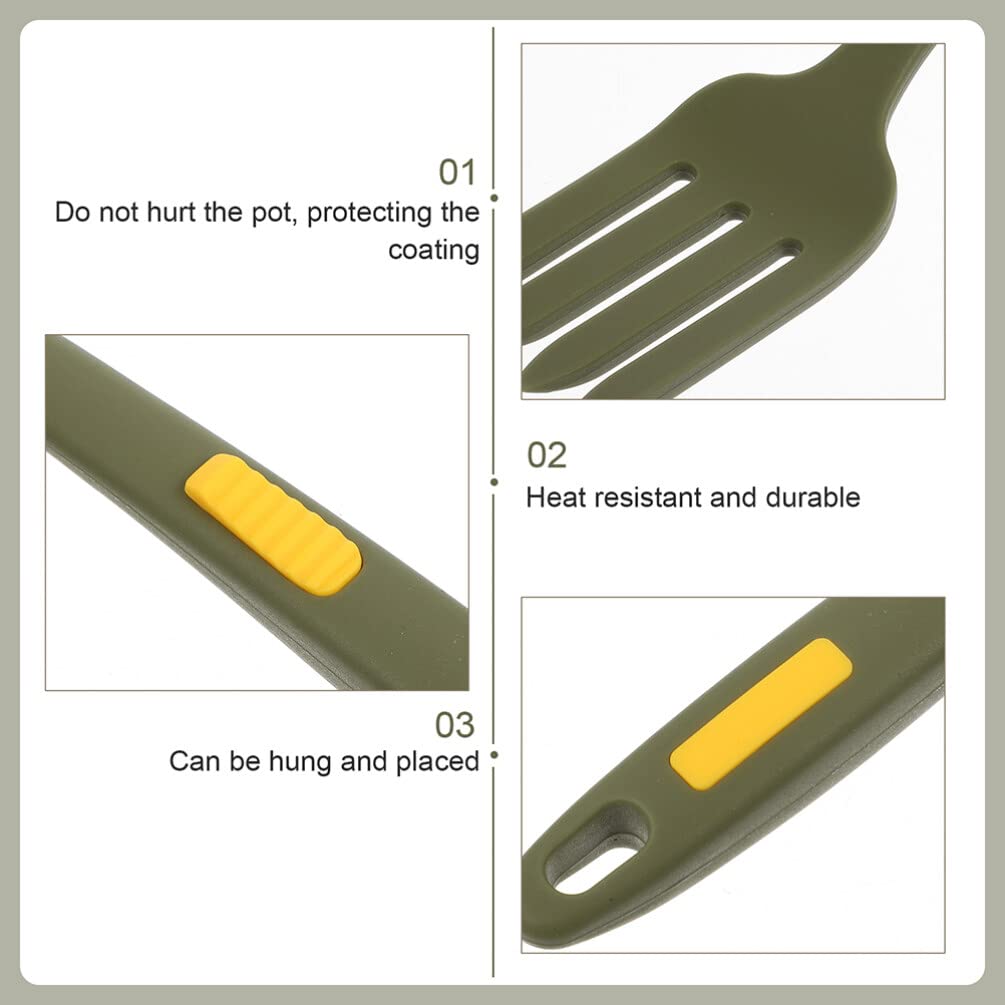 Cabilock 2pcs Silicone Fork Multi-function Dinner Fork Reusable Food Fork Convenient Salad Fork Ergonomic Dinner Fork Reusable Dinner Fork Home Accessory Household Salad Fork