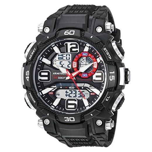 Armitron Sport Men's 20/5270BLK Analog-Digital Chronograph Black Resin Strap Watch