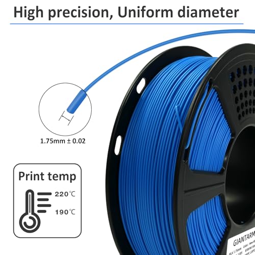 Image of GAINTARM 3D Printer Filament,Blue PLA Filament 1.75mm,Neatly Wound 3D Printing Filament,1kg Spool (2.2lbs),Dimensional Accuracy + /- 0.02 mm, Fit Most FDM 3D Printers