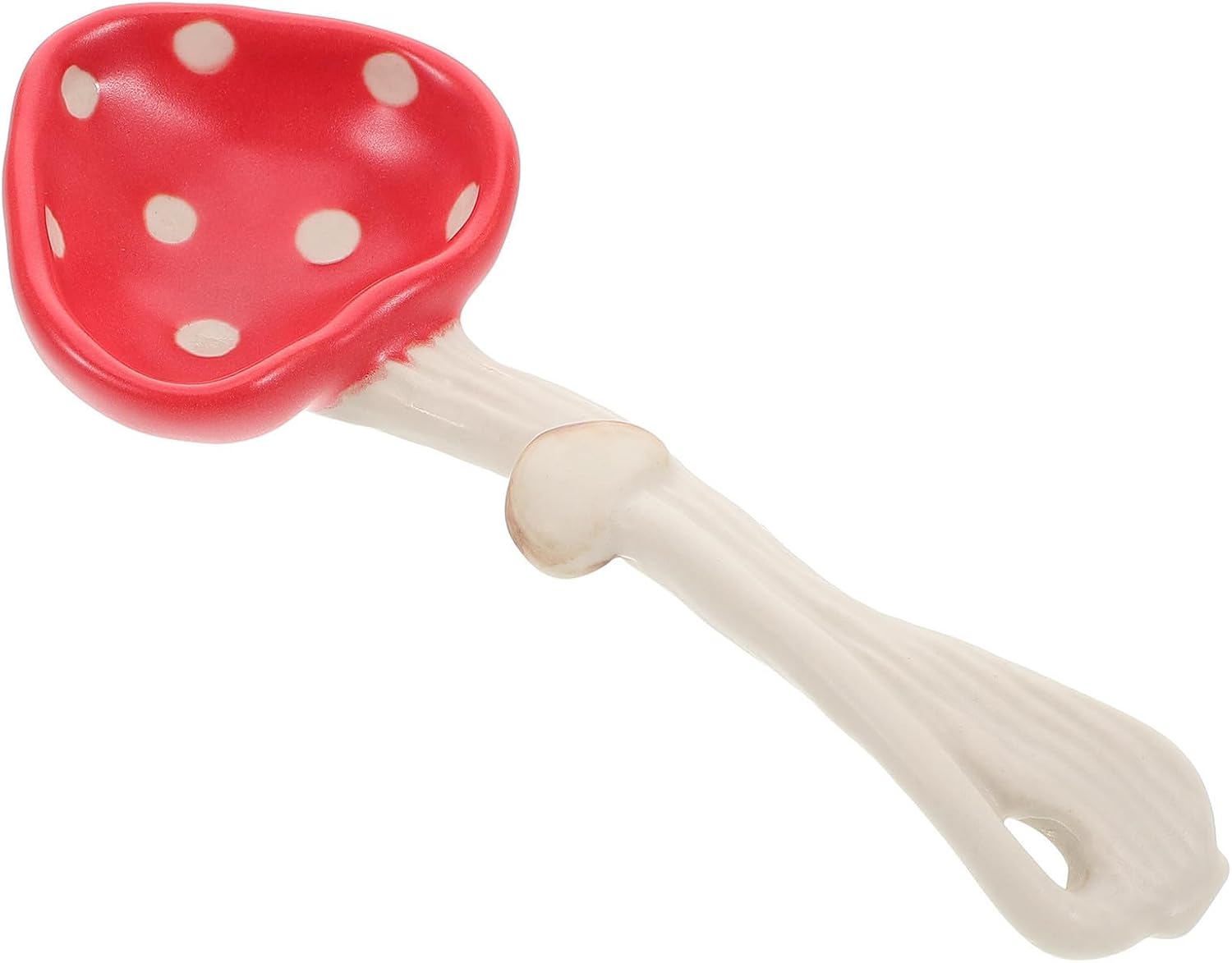 Vintage Mushroom Ceramic Soup Spoon for Cereal and Everyday Use