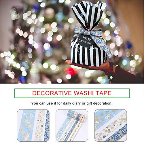 Conjunto de 20 rolos de fita adesiva floral Washi Tape IG Style Decorativo para Artes faça você mesm