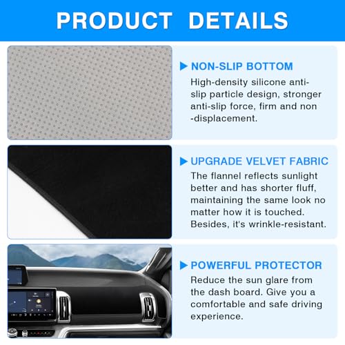 Image of Autorder Dashboard Cover Mat for Ford Expedition 2025 2026 Accessories Dash Cover Upgrade Flannel Dash Mat Sunshade Glare UV Rays Protector(Only fit for 13.2-inch Touchscreen)