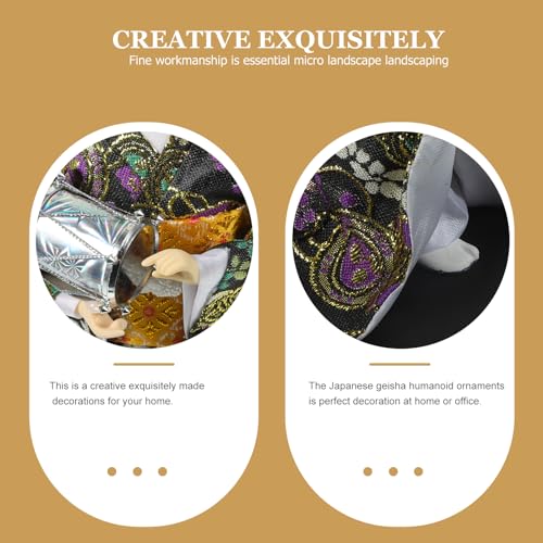 VOSAREA Kimono Doll Ornaments Home Adornment Japanese Style Home Decoration Funny Birthday Humanoid Doll Ornaments - Thumbnail 3