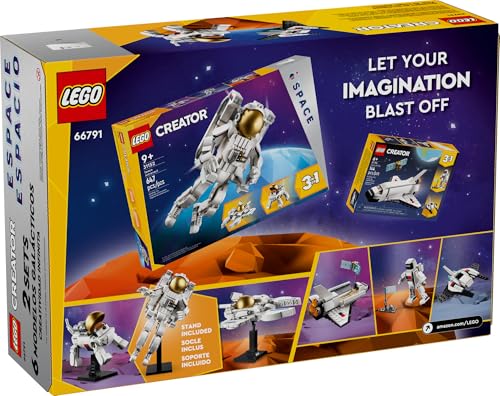 LEGO Creator Space Play Pack - Building Set for Kids Ages 9+ - 6 Options Including Astronaut & Spaceship - Perfect Birthday Gift - 66791