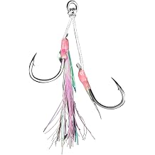 Ecooda Pink Style Light Jigging Double Hooks