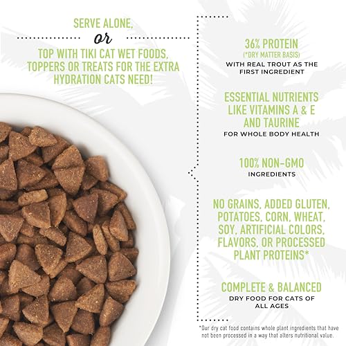 Image of Tiki Cat Born Carnivore Indoor Health, Trout & Menhaden Fish Meal, 6 lbs Bag