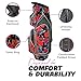 Taboo Fashions Monaco Collection 14-Way Ladies Golf Bag - Lightweight Women’s Golf Cart Bag with Insulated Cooler Pocket, Rain Hood & More - Golf Accessories for Women (Red Roses)