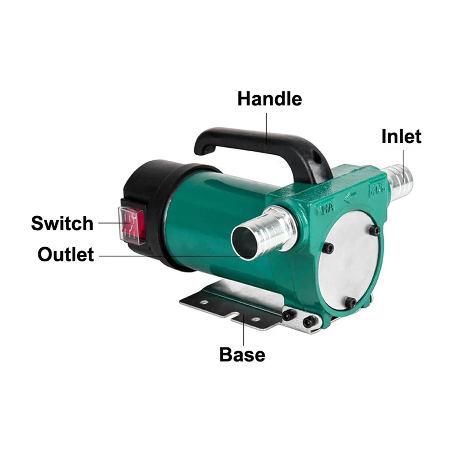 Pompa 'olio Pompa 'acqua 12V 24V 220, Mini pompa Distributore di carburante CC, Pompa del carburante a batteria portatile elettrica montata su auto per olio per trasformatori diesel-cherosene(220)