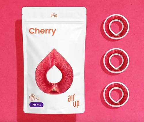 Flavoured Water Bottle Pods/Various Colour Available/BPA Free/0 Calories/Tristan - Hot Pink, Charcoal Grey etc. Replacement Pod for bottle, Kola, Lemon pods etc (Cherry)