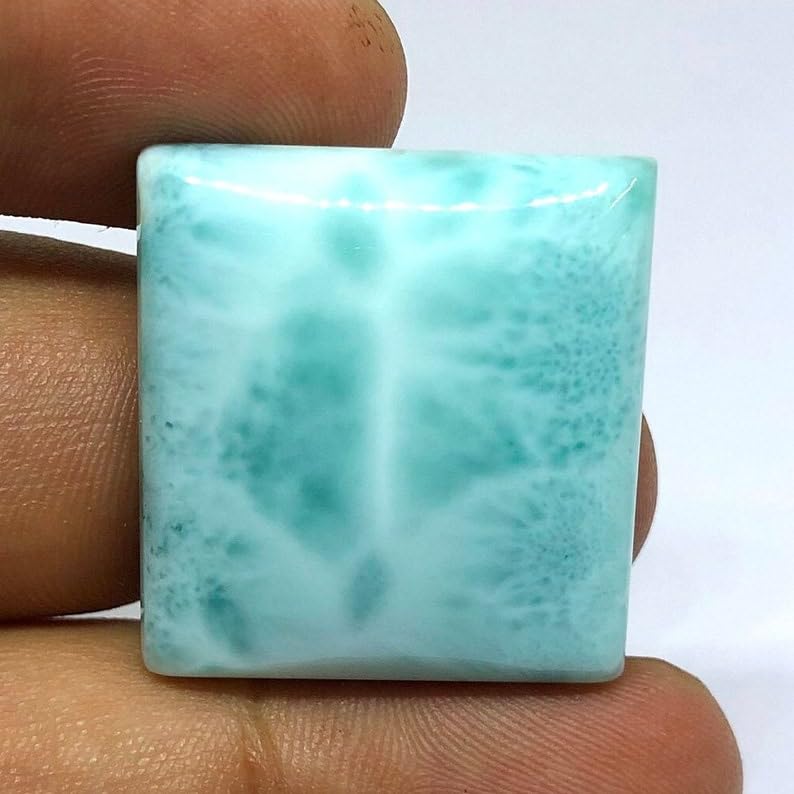 Larimar cabochon carré 25x24mm pour création de bijoux DIY