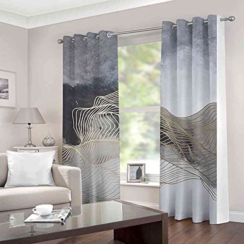 Rideau occultant salon rideaux chambre à oeillets isolant phonique lot de 2 - 4