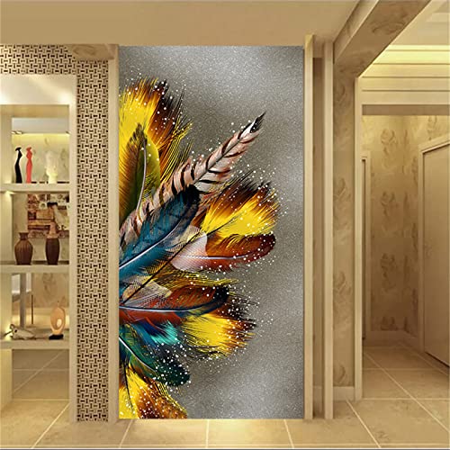 Diamond painting 5D kit complet grande plume abstraite pour habiller le mur de votre salon