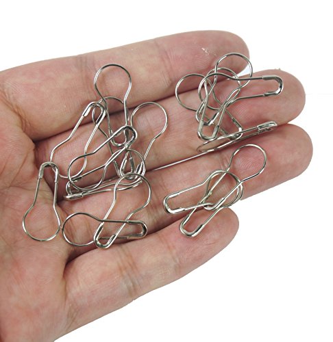 All In One 200Pcs 22Mm/0.85” Metal Gourd Pin Bulb Pin Calabash Pin Bead Needle Pin Clothing Tag Pin Safety Pin For Diy Craft Tailor (Silver-200Pcs) #TOP3