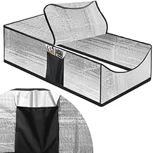 Attic Stairway Insulation Cover with Pockets, Energy Saving Attic Hatch Cover 25x54x11 Extra Thick Attic Insulator Bag with Zipper- Coldairsoap Attic Stairs Insulation Cover