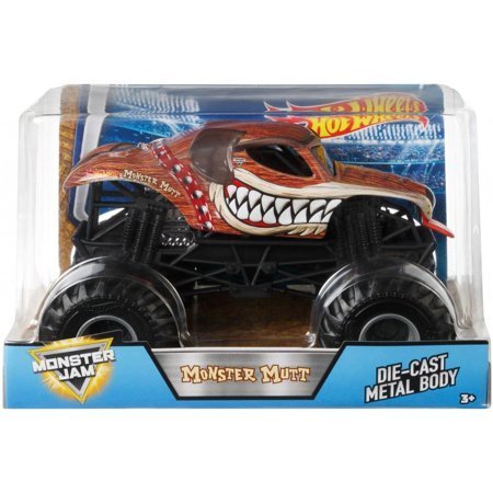 Amazon.com: Hot Wheels Monster Jam Monster Mutt רכב, קנה מידה 1:24