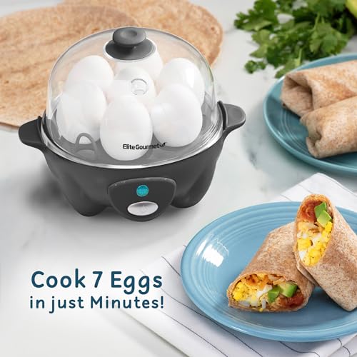 image for Elite Gourmet EGC710DKG Rapid Egg Cooker, 7 Easy-To-Peel, Hard, Medium