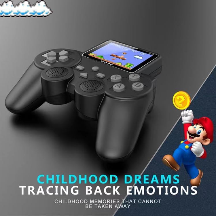 New-World-S10-Handheld-Game-ConsoleClassic-Retro-Video-Gaming-Player-Colorful-LCD-Screen-USB-Rechargeable-Portable-Game-Console-with-520-in-1-Classic-Old-Games-Best-Toy-Gift-for-Kids-Black
