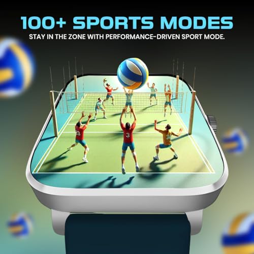 Image of GameSir H9 Smartwatch - Big Display | Bluetooth Calling | Heart Rate & SpO2 Monitor | 100+ Sports Modes | Long Battery | IP68 Waterproof | TFT Display | Design for Men & Women (Ocean Green)