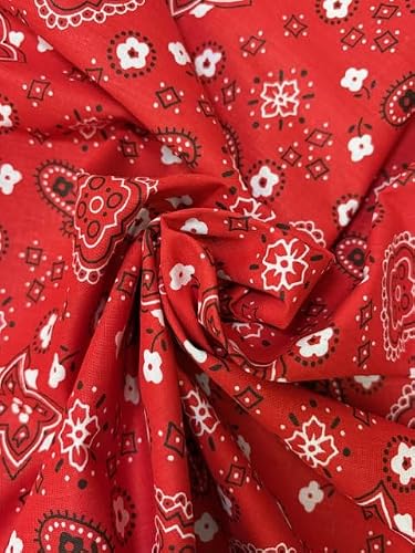 Sedona Designz Bandana Print Poly Cotton Fabric…