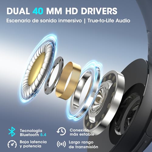 Auriculares inalámbricos Bluetooth sin cortes con batería de 90 horas 4