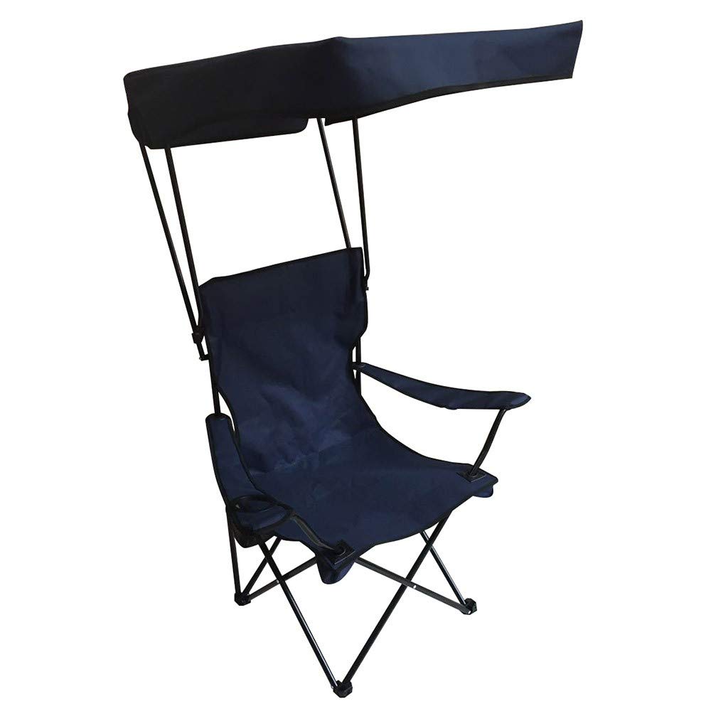 TERRE JARDÍN - Silla plegable con parasol Sunrise Azul