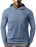 Zengjo Lightweight Hoodie Men Golf(Indigo Blue,X-Large)