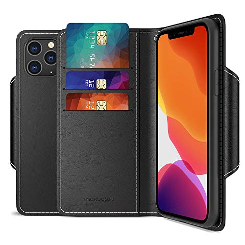 Maxboost mWallet Designed for Apple iPhone 11 Pro Case (2019, 5.8-inch) [Folio Cover]