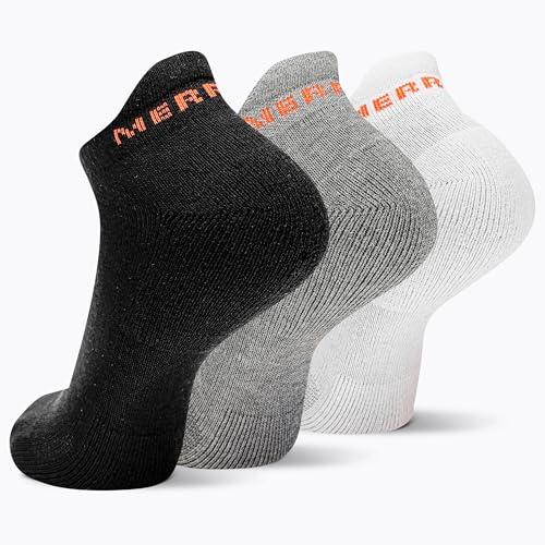 Merrell Men's and Women's Cushioned Cotton Low Cut Tab Socks-3 & 6 Pairs-Breathable Mesh Comfort Zones2