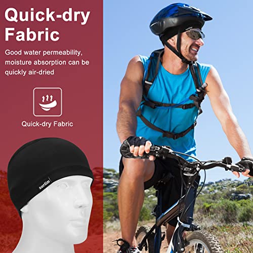 Surlim Skull Cap Helmet Liner Sweat Wicking Motorcycle Cycling Football Ski Cooling Running Skull Cap Beanie Helmet Liner thumb #5