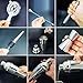 9Pcs Cocktail Shaker Set, Bartender Kit, Cocktail Shaker with Stand, Drink Mixing Includes Shakers,Strainer,Jigger,Bar Mixer Spoon,Muddler, Pourer, Bar Tool Set ﻿ (Silver)
