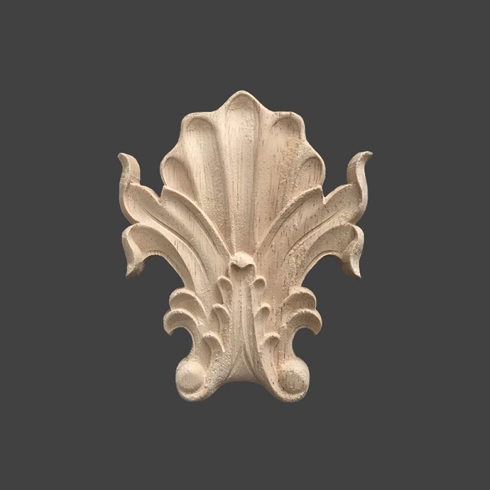 Applique en bois sculpté classique fleur pour la rénovation de boiseries