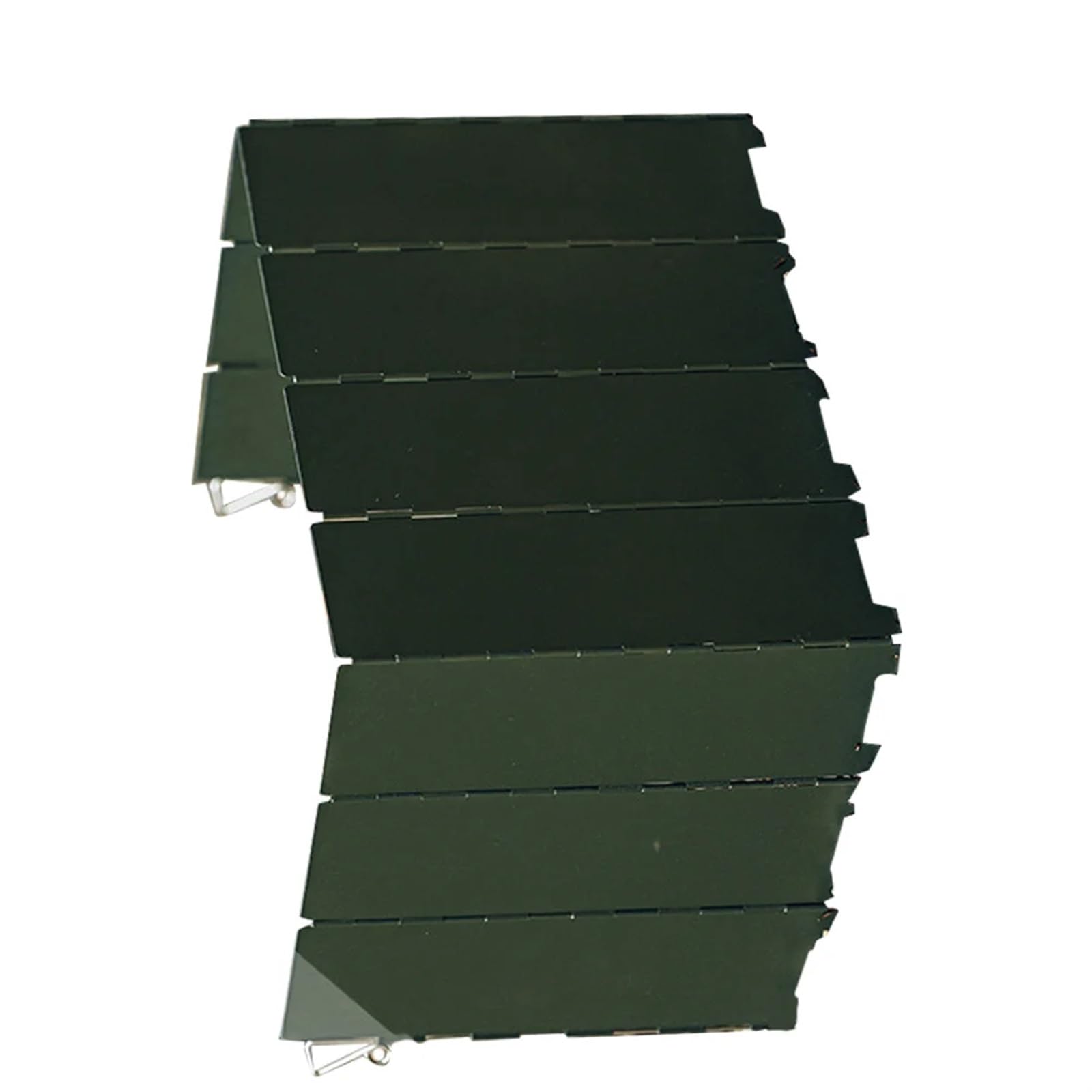 Parabrezza for fornello da campeggio in ferro | Verde 82x24x0,1 cm: campeggio escursionismo picnic barbecue zaino in spalla