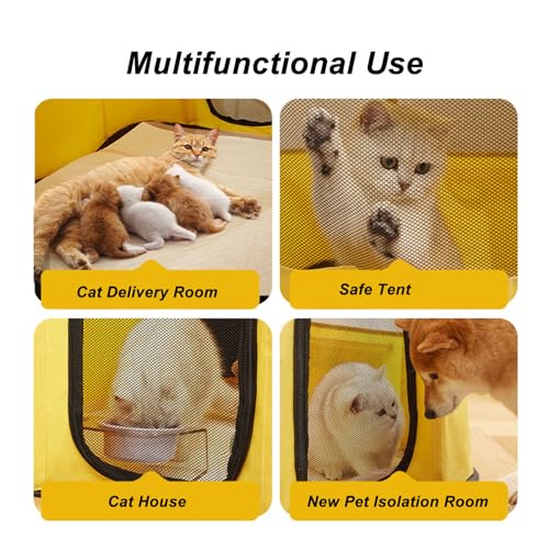 Tenda Dobrável Respirável para Animais de Estimação, Caneta de Exercícios para Cães e Gatos, Sala Es