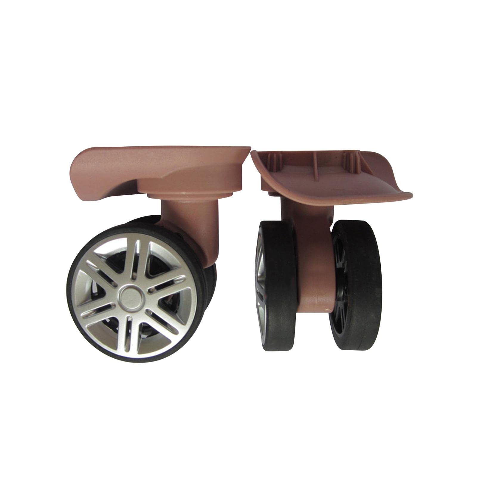ILSMYSUTRA® 2Pcs Luggage Wheels Suitcase Casters Replacement Swivels Wheel Sturdy Silent Rose Golden-image-39