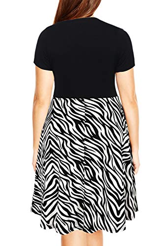 Image of Nemidor Women Plus Size Casual Dress Midi Flt Flare Pocket