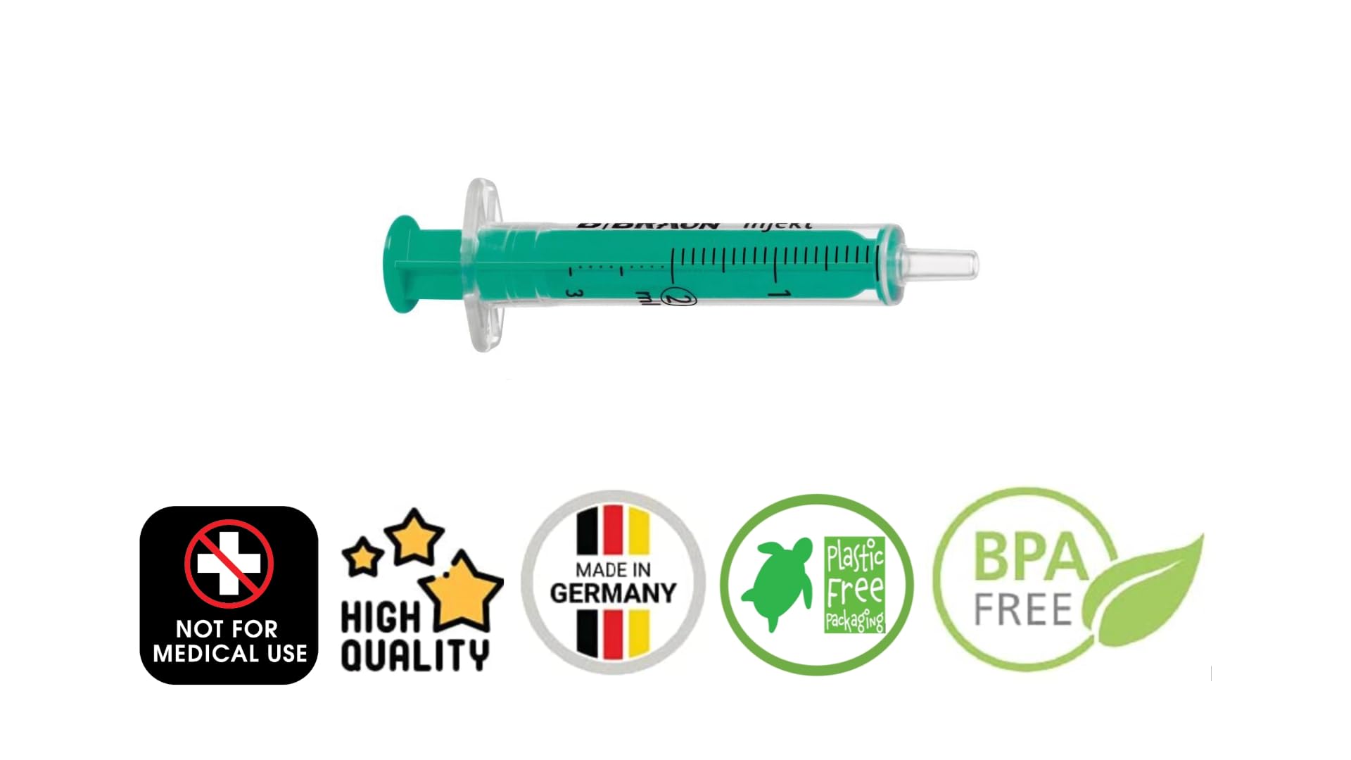 AE-GLAS: Lot de 1 seringues de laboratoire 2ml avec aiguille émoussée pour e -liquide, arôme et maison : Amazon.fr: Commerce, Industrie et Science